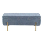 Banc LumiSource Daniella Or/Tissu Bleu