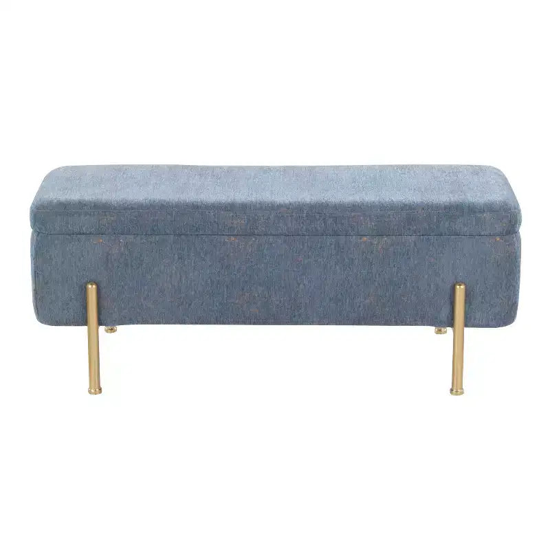 Banc LumiSource Daniella Or/Tissu Bleu