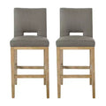 Christopher Knight Home Set of 2 31" Coloma Upholstered Barstools Deep Gray/Weathered Brown