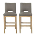 Christopher Knight Home Set of 2 31" Coloma Upholstered Barstools Deep Gray/Weathered Brown