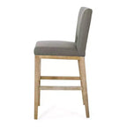 Christopher Knight Home Lot de 2 tabourets de bar rembourrés Coloma 31" Gris foncé/Marron vieilli