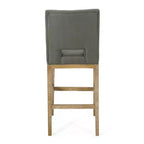 Christopher Knight Home Lot de 2 tabourets de bar rembourrés Coloma 31" Gris foncé/Marron vieilli