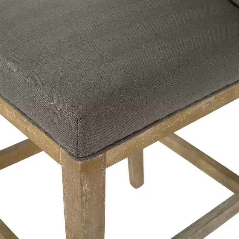 Christopher Knight Home Lot de 2 tabourets de bar rembourrés Coloma 31" Gris foncé/Marron vieilli