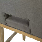 Christopher Knight Home Lot de 2 tabourets de bar rembourrés Coloma 31" Gris foncé/Marron vieilli