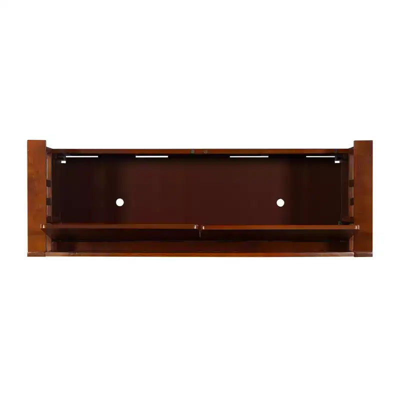 Linon 50" Shayla Banc de Rangement en Bois Massif avec Siège Fini et Divisé Noyer : Meubles d'entrée, Organisateur de Chaussures