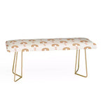 Little Arrow Design Co Aria Banc arc-en-ciel géométrique orange doré - Deny Designs