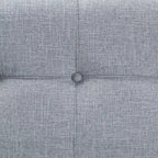 Pouf de rangement Flynn en tissu capitonné avec 2 tiroirs gris/noir - Baxton Studio