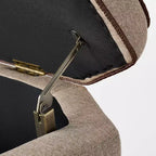 Banc de rangement en lin marron avec passepoil torsadé - Threshold™ conçu avec Studio McGee
