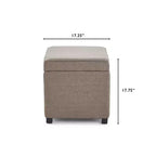 Pouf Morgan Storage Cube Marron - Finch : Siège rembourré, Coussin amovible, Structure en bois