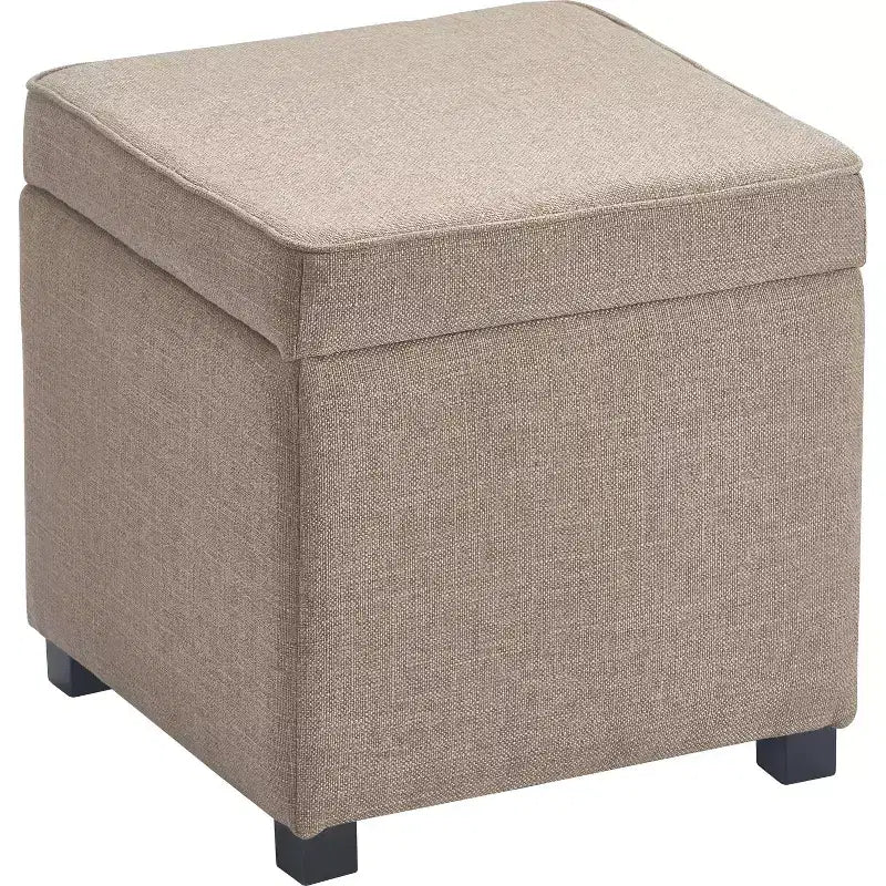 Pouf Morgan Storage Cube Marron - Finch : Siège rembourré, Coussin amovible, Structure en bois
