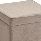 Pouf Morgan Storage Cube Marron - Finch : Siège rembourré, Coussin amovible, Structure en bois