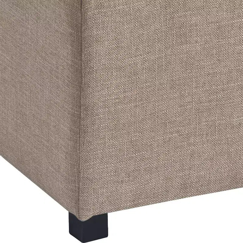 Pouf Morgan Storage Cube Marron - Finch : Siège rembourré, Coussin amovible, Structure en bois