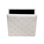 Pouf de rangement carré Linon Madeleine, naturel