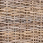 bali & pari Hayate Repose-pieds Ottomane en Rotin et Bois d'Acajou Gris Kubu/Taupe Rustique