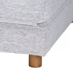 Baxton Studio Sabriel Pouf Lit Convertible en Tissu Gris Clair/Chêne Brun