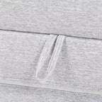 Baxton Studio Sabriel Pouf Lit Convertible en Tissu Gris Clair/Chêne Brun