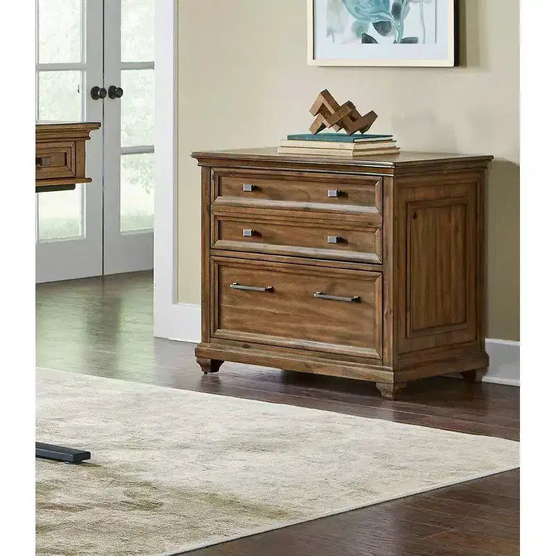 Classeur latéral en bois traditionnel Porter Marron - Martin Furniture : 2 tiroirs, aucun assemblage requis, 34"L x 22"P x 30"H