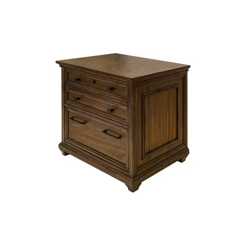 Classeur latéral en bois traditionnel Porter Marron - Martin Furniture : 2 tiroirs, aucun assemblage requis, 34"L x 22"P x 30"H