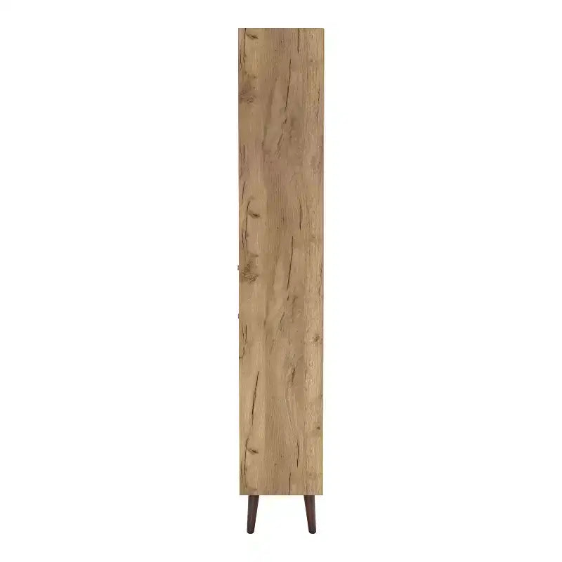 24/7 Shop At Home 70.35" Kimmo Bibliothèque Mid-Century Moderne à Étagères Ouvertes et 2 Tiroirs Chêne Clair : Rangement Vertical, Composite Bois MDF