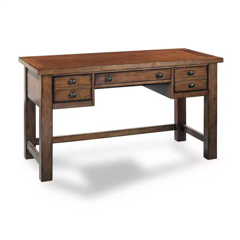 Bureau de direction Tahoe - Érable vieilli - Home Styles : Milieu du siècle moderne, cadre en bois dur, tiroirs de rangement