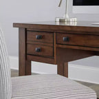 Bureau de direction Tahoe - Érable vieilli - Home Styles : Milieu du siècle moderne, cadre en bois dur, tiroirs de rangement