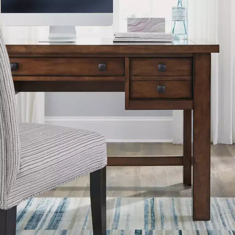 Bureau de direction Tahoe - Érable vieilli - Home Styles : Milieu du siècle moderne, cadre en bois dur, tiroirs de rangement