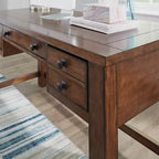 Bureau de direction Tahoe - Érable vieilli - Home Styles : Milieu du siècle moderne, cadre en bois dur, tiroirs de rangement