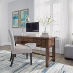 Bureau de direction Tahoe - Érable vieilli - Home Styles : Milieu du siècle moderne, cadre en bois dur, tiroirs de rangement