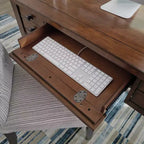 Bureau de direction Tahoe - Érable vieilli - Home Styles : Milieu du siècle moderne, cadre en bois dur, tiroirs de rangement