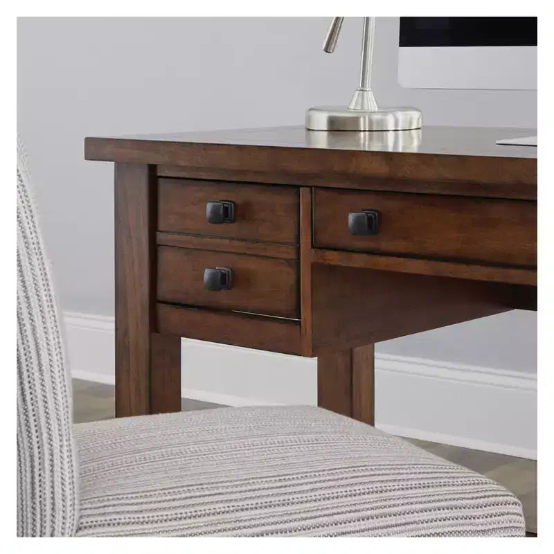 Bureau de direction Tahoe - Érable vieilli - Home Styles : Milieu du siècle moderne, cadre en bois dur, tiroirs de rangement