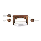 Bureau de direction Tahoe - Érable vieilli - Home Styles : Milieu du siècle moderne, cadre en bois dur, tiroirs de rangement