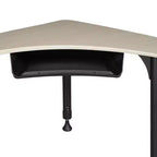 Regency Bureau d'activité scolaire réglable en hauteur 28" Boomerang avec rangement pour livres Érable : Cadre métallique robuste, nettoyage ponctuel, garantie de 10 ans
