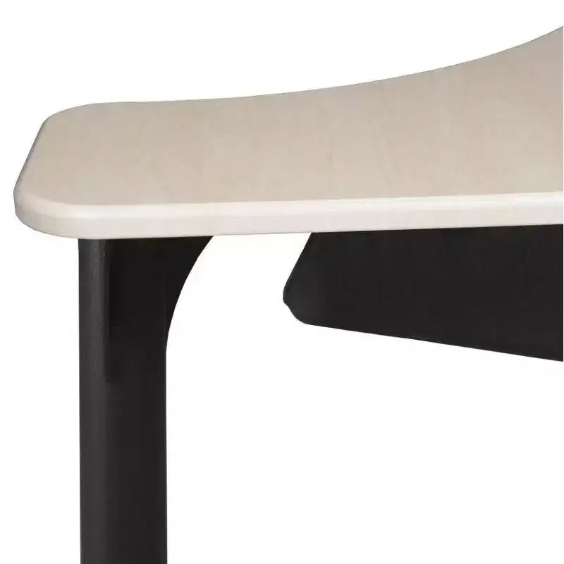 Regency Bureau d'activité scolaire réglable en hauteur 28" Boomerang avec rangement pour livres Érable : Cadre métallique robuste, nettoyage ponctuel, garantie de 10 ans