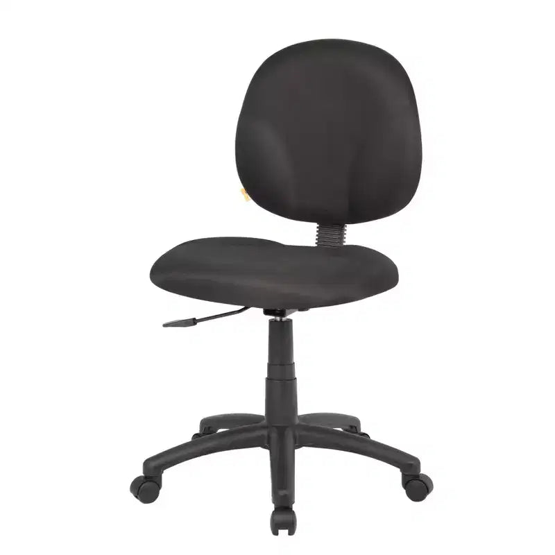 Chaise de bureau Boss Products Diamond noire : rembourrée, pivotante, réglable en hauteur, structure métallique, pieds en nylon