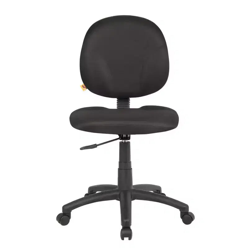 Chaise de bureau Boss Products Diamond noire : rembourrée, pivotante, réglable en hauteur, structure métallique, pieds en nylon
