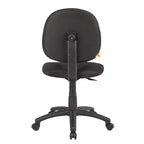 Chaise de bureau Boss Products Diamond noire : rembourrée, pivotante, réglable en hauteur, structure métallique, pieds en nylon