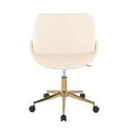 Chaise de bureau LumiSource Fabrico Or/Crème PU