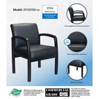 Chaise de bureau pour visiteurs noire - Boss Office Products