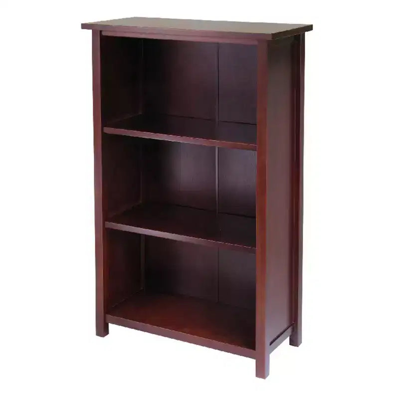 Étagère de rangement 42,99 po 7 pièces Verona avec paniers pliables en tissu Noyer - Winsome : Milieu de siècle moderne, Bois composite