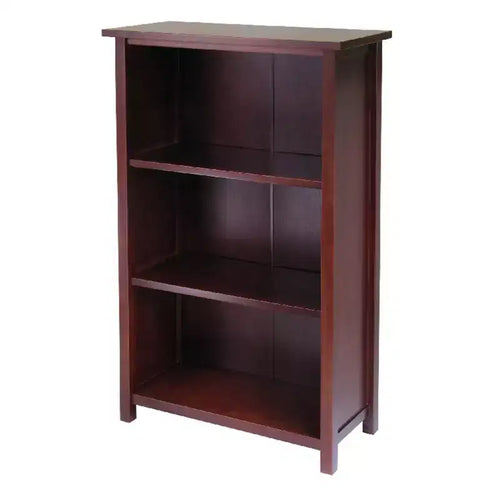 Étagère de rangement 42,99 po 7 pièces Verona avec paniers pliables en tissu Noyer - Winsome : Milieu de siècle moderne, Bois composite