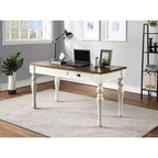 Bureau Joanna Lift Top Ivoire/Moka - Steve Silver Co. : Style Ferme, Hauteur Réglable avec Tiroir