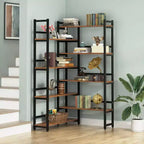 LITTLE TREE 70.8" 8 Tier Corner Bookshelf Brown