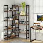 Bibliothèque d'angle LITTLE TREE 70,8" 8 niveaux marron