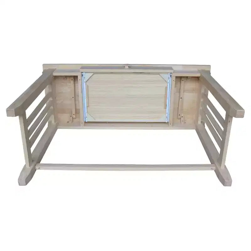 Bureau International Concepts Mission avec tiroir inachevé : poste de travail de bureau en bois franc de style Mid-Century Modern