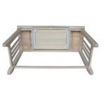 Bureau International Concepts Mission avec tiroir inachevé : poste de travail de bureau en bois franc de style Mid-Century Modern