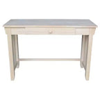 Bureau International Concepts Mission avec tiroir inachevé : poste de travail de bureau en bois franc de style Mid-Century Modern