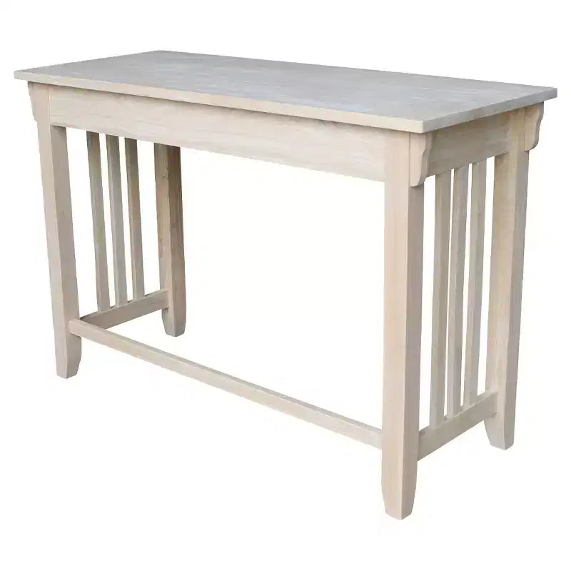 Bureau International Concepts Mission avec tiroir inachevé : poste de travail de bureau en bois franc de style Mid-Century Modern