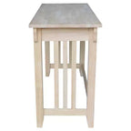 Bureau International Concepts Mission avec tiroir inachevé : poste de travail de bureau en bois franc de style Mid-Century Modern