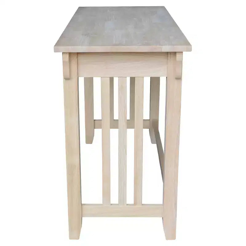 Bureau International Concepts Mission avec tiroir inachevé : poste de travail de bureau en bois franc de style Mid-Century Modern