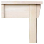 Bureau International Concepts Mission avec tiroir inachevé : poste de travail de bureau en bois franc de style Mid-Century Modern